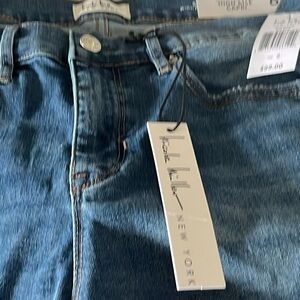 Nicole Miller SoHo  capri jeans with fringed bottom